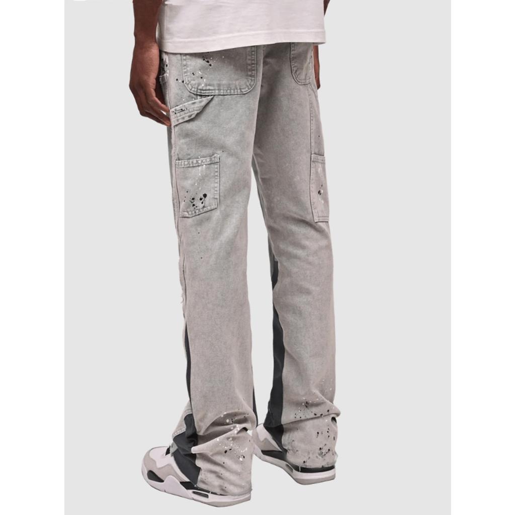 DRIPX Jeans Lavati Uomo Vintage Caviglia Pantaloni Vita Media Tasche Bottone Zip Chiusura Denims Usurati Streetwear Pantaloni Dritti