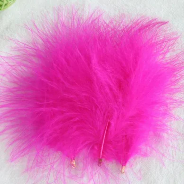 FeatherVelvet Feathers with Metal Clip Buckle, Turkey Plumas, DIY Feather Jewelry, Craft, Dream Catcher, Decoration Material, 10-12cm