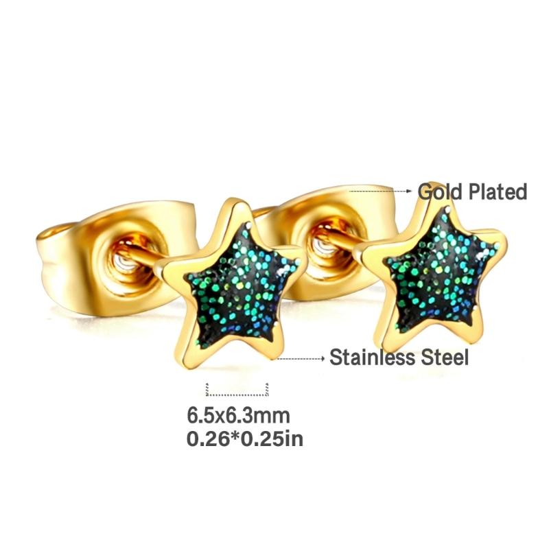Piccoli Orecchini a Stella Eleganti Orecchini Cartoon Gioielli per le Orecchie Borchie a Stella Accessori per le Orecchie per Studenti e Professionisti alla Moda