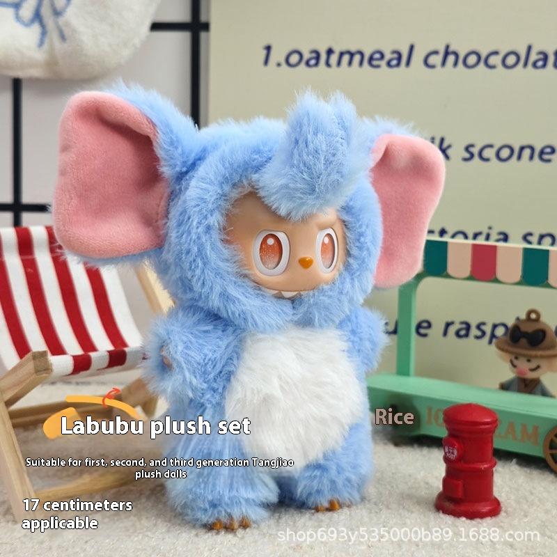 For Labubu/Cloths First And Second Generation Vinyl Figurine Dolls 17cm Cute Dress-Up Dress, Plush Suit Clothing Accessories