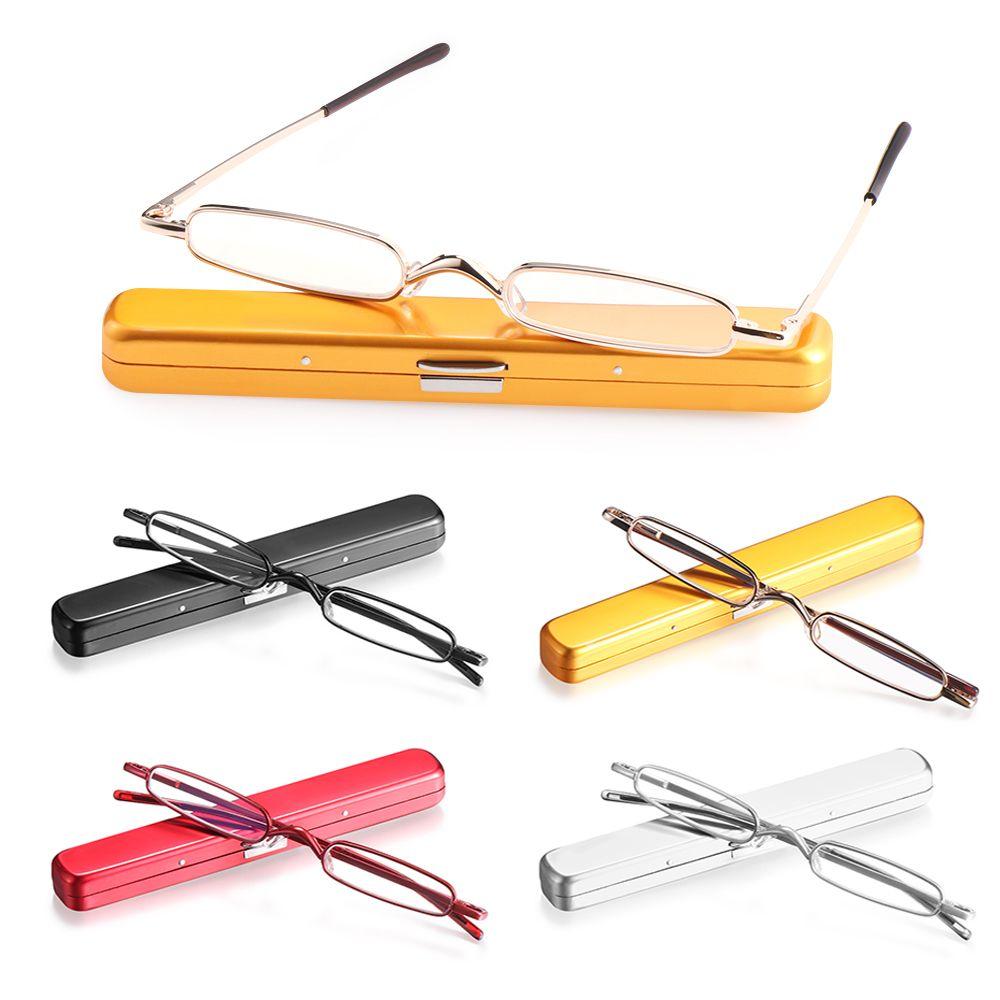 Hinge Readers Eyeglasses with Portable Pen Clip Case Blue Light Blocking Mini Reading Glasses