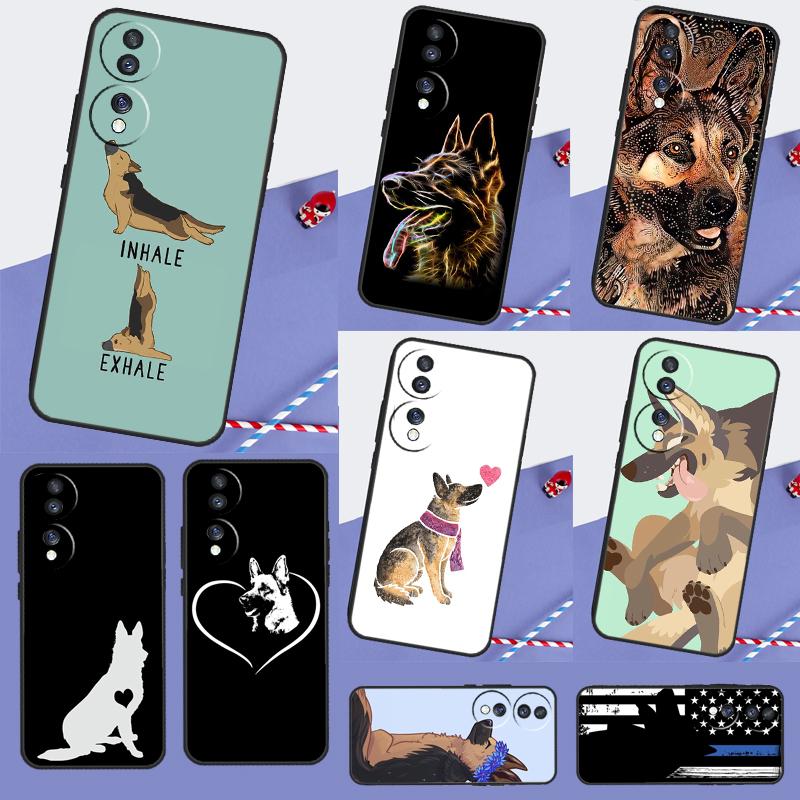 Cartoon German Shepherd Dog Case For Honor 200 Pro 50 70 90 X8a X9a X8 X9 X8b X9c X9b Honor Magic 7 Lite 5 6 Pro Cover