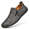 Mens Genuine Leather Loafer Fashion Zipper Shoes Leather Men Ankle Loafer