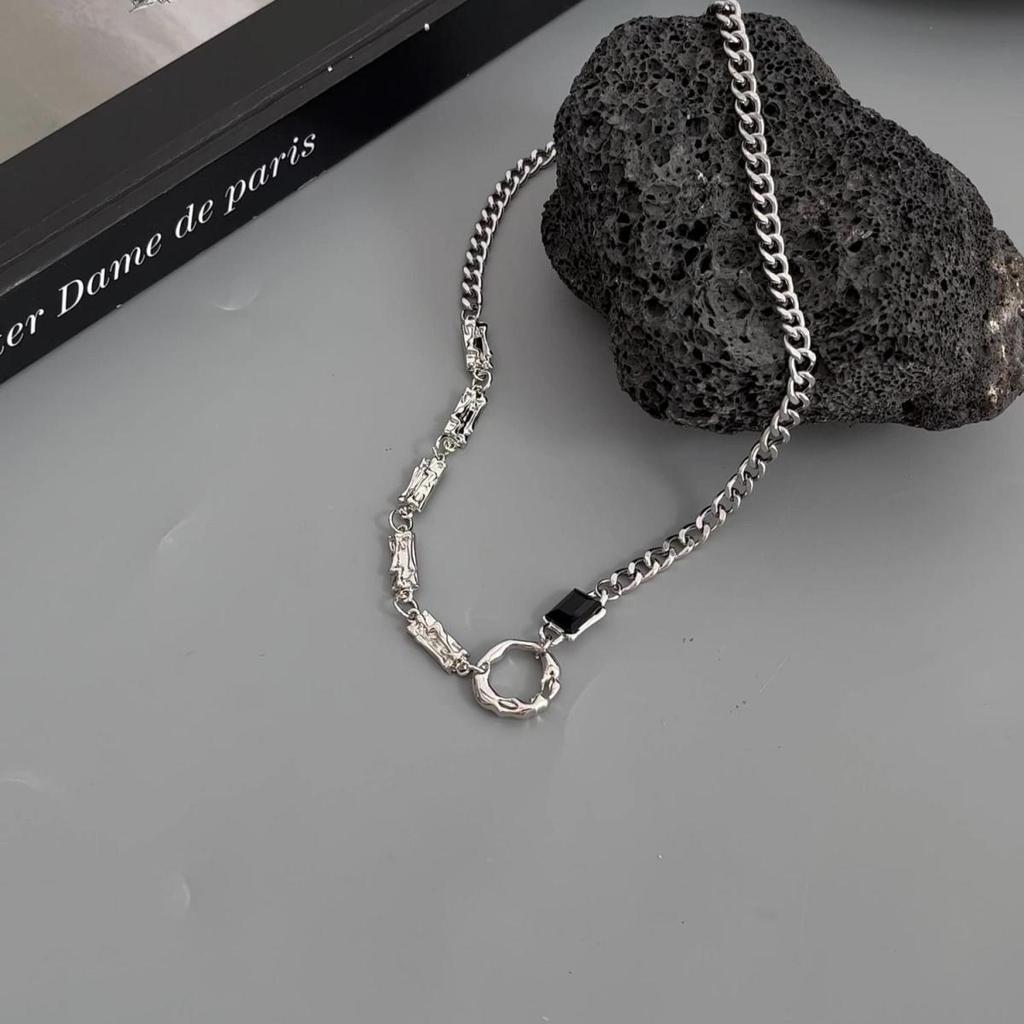 Irregular Circular Couple Necklace, Female Ins, Cool Style, Niche Design, Hip-hop, Neutral Style, Collarbone Chain, Versatile