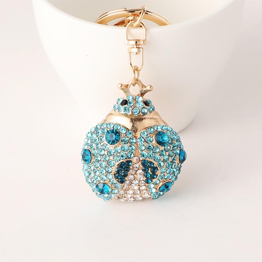 Lovely Ladybird Insect Keyring Bag Charm Rhinestone Hanging Pendant  for Women/Men