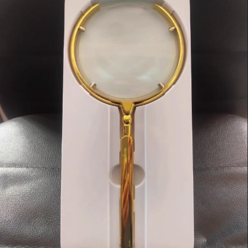 10x 110mm Metallic Handheld Reading Magnifier Hd Optical Lens Magnifying Glass Helping Hands Loupe