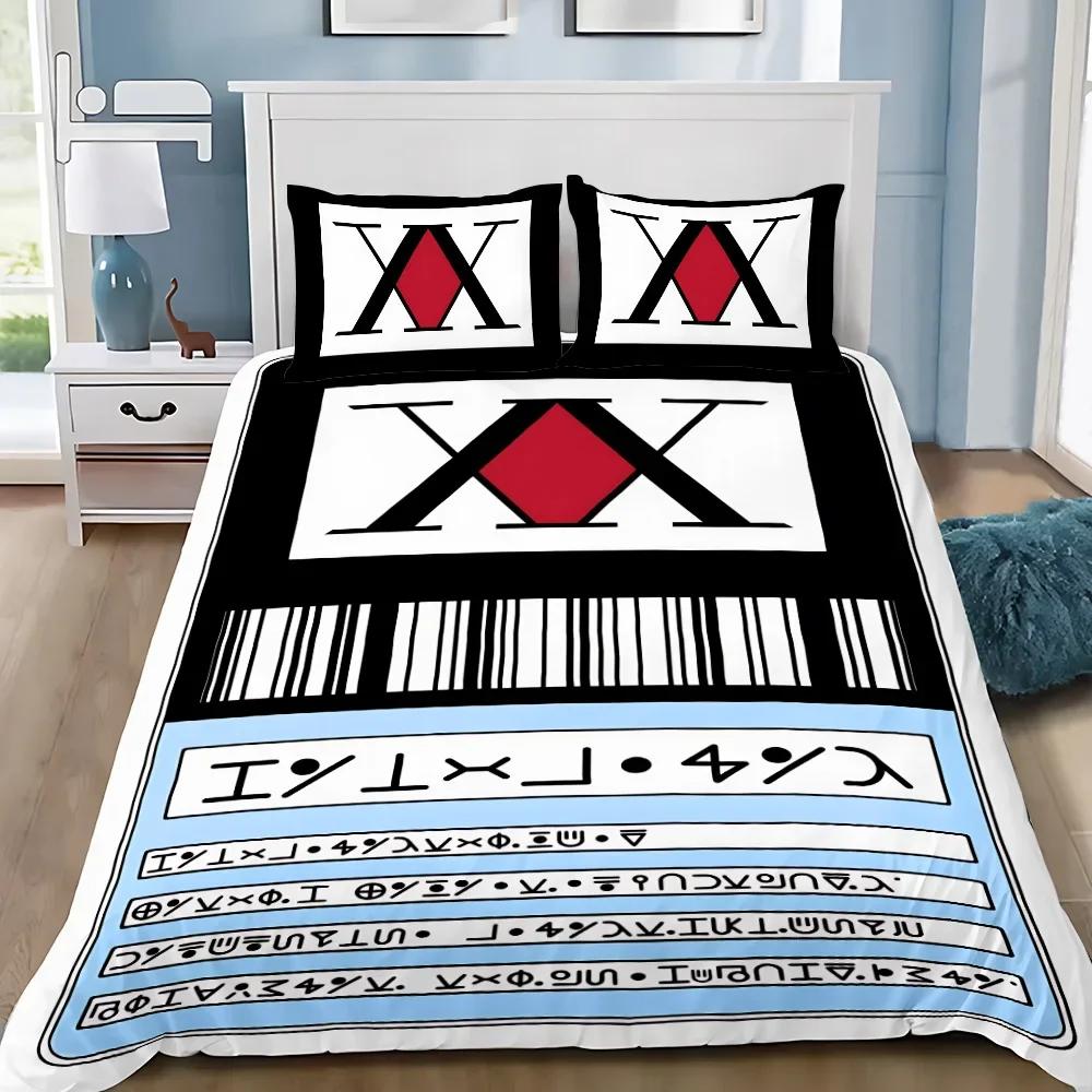 Anime Duvet Cover Pillowcase Hunter X Hunter Bedding Set Adult Boy Girl Bedroom Decoration Children Single Double Large Size