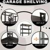 60/72 Inch Two-piece Heavy Duty Storage Shelves, 2000LBS Capacity Metal Shelving Unit, Adjustable Garage Shelves & Organizer with Overlap Design for