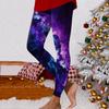 Women's Fashionable Printed Elastic Waist Slim Fit Elastic Yoga Casual Pants