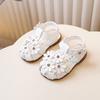 Mädchen Sandalen für den Sommer, rutschfest, Kunstleder, mit Prinzessinnenmuster und einfacher Passform