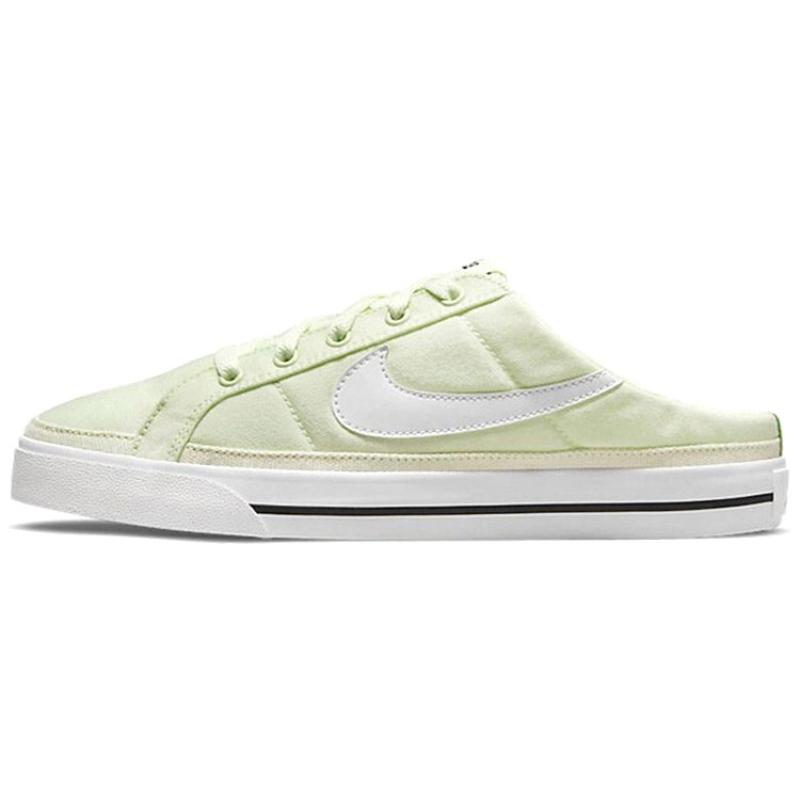 Nike Court Legacy Mule Slip Resistant Cushioning Wear Resistant Breathable Low Top Skateboard Shoes Women's Light Green  Sneakers  DB3970-301