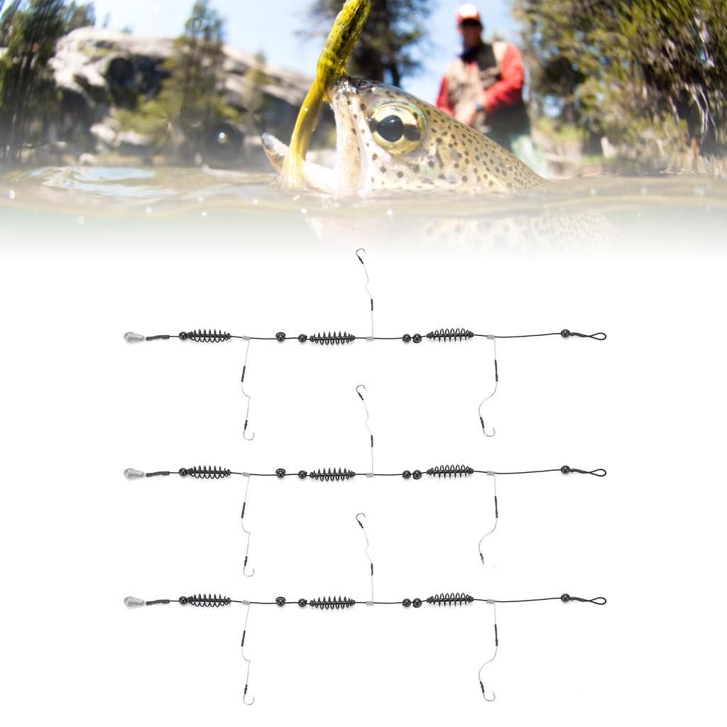 Künstlicher Köder Angelhaken Käfig Falle Korb Set und Angel Futterkorb Angelzubehör