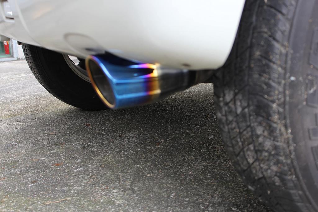 Jimny Bluefin Muffler for Suzuki JB23W Single Exhaust Type Stainless Compatible with Factory Car Custom (Models 1-10), 02, Steel, Blue, Bumpers,