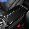 For Mercedes Benz C Class W205 GLC X253 Console Armrest Box Panel Cover Interior Car Accessories Carbon Fiber Pattern Stickers