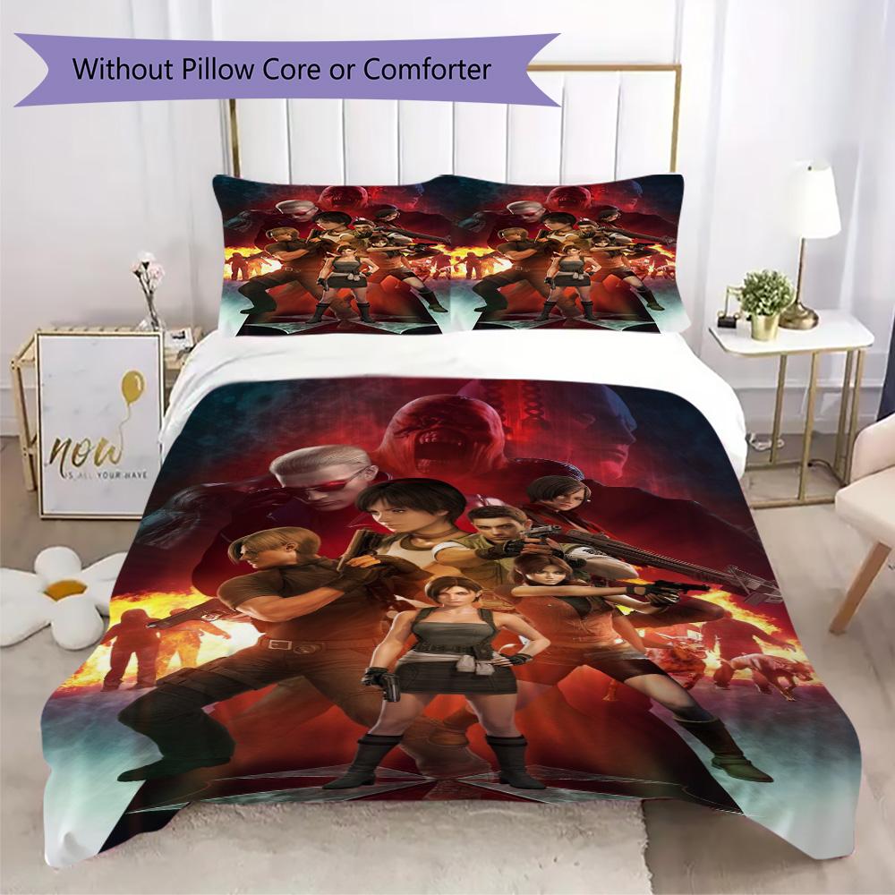 The Sci-fi Game Resident Evil Umbrella Corporation Offers Soft and Comfortable Bedding Covers and Pillowcases for Home Use (without Core) K1