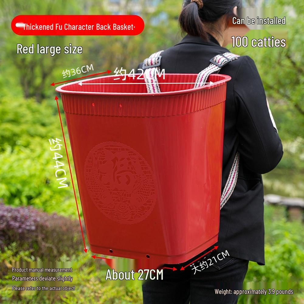 Extra velký dvojitý ramenní košík s víkem v imitaci bambusové vazby pro nákupy a zemědělství