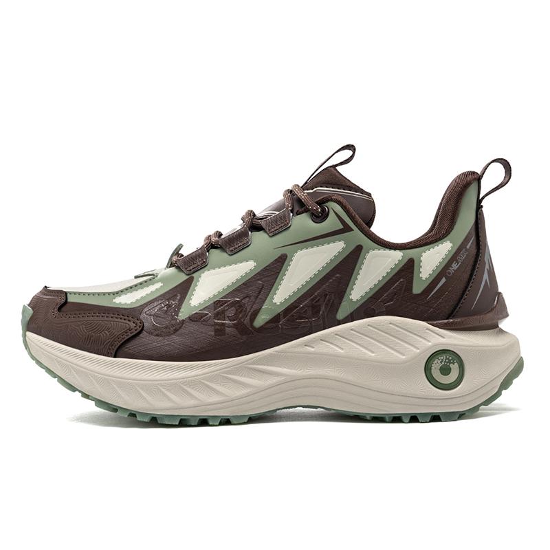 ONEMIX Autumn Winter Leather Walking Shoes Men Non-slip Wear-Resistant Hiking Shoes Soft Elastic Shock Absorbing Running shoes