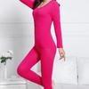 Modal Women Pyjamas Set Tops+Pants Sexy Slim Winter Warm Underwear Ladies Underwear