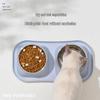 Stainless Steel Anti-Tip Cat & Dog Bowl Set - Large Capacity, Leak-Proof, Double Bowl Design