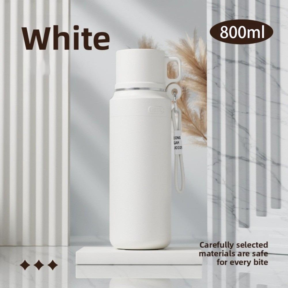 Large Capacity Insulated Cup One Cover Two Use Outdoor Water Bottle