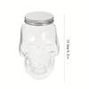 2026New 6 Pack Halloween Transparent Skull Plastic Jars with Lids for Candle Making, Candle Making Molds