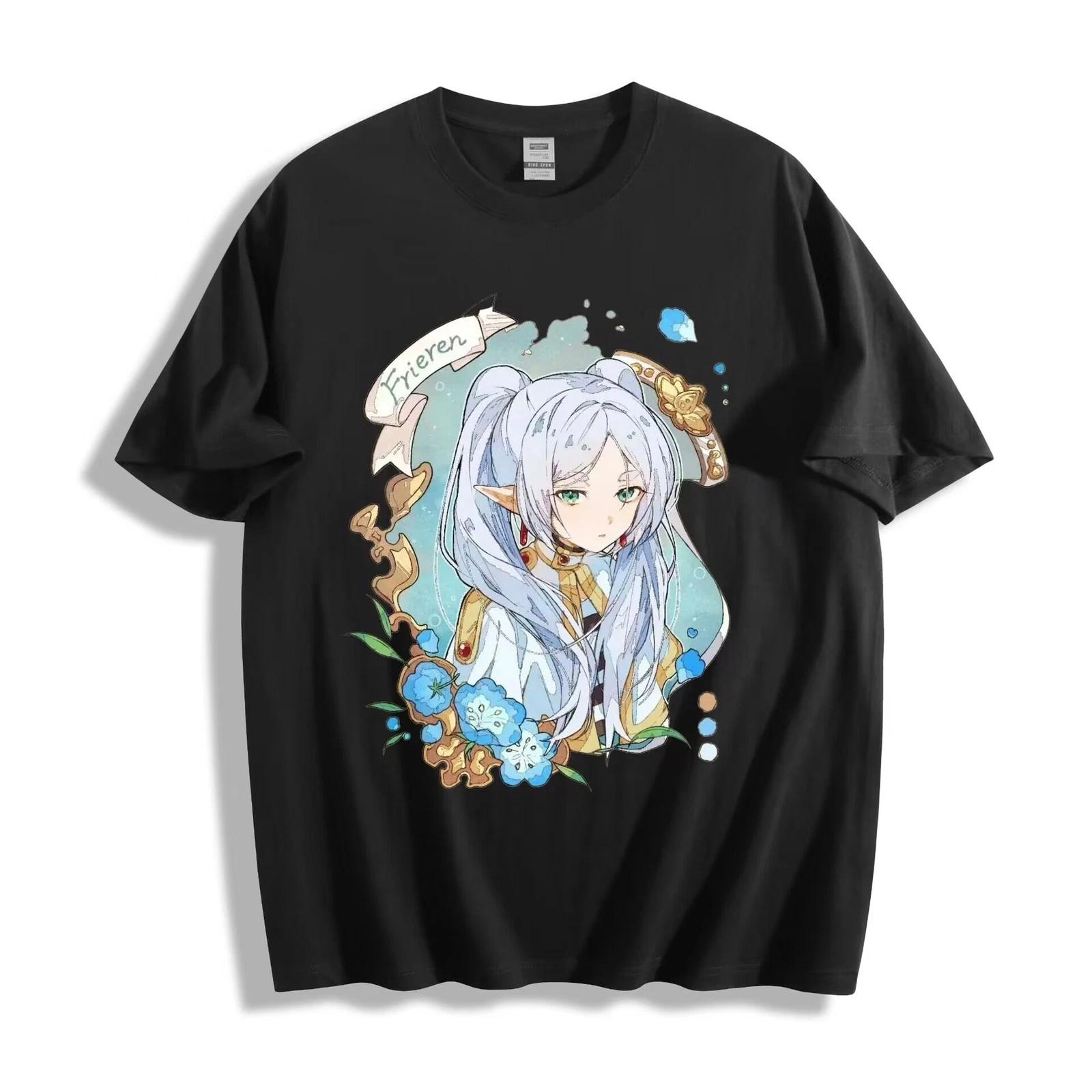 Beyond Journey s End Watercolor Frieren T-Shirt - Fantasy Design Unisex Tee S