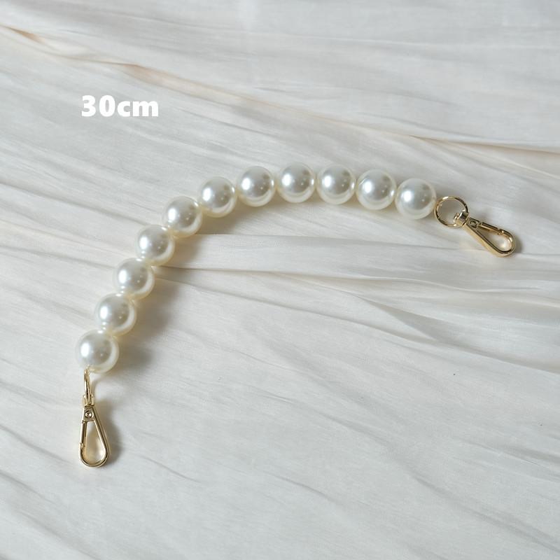 New Fashion Woman Handbag Accessory Parts PVC Pearl Acrylic Resin Chain Luxury Solid Strap Women Shoulder Clutch Handle Chains