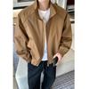 American Vintage Stand Collar Loose Jacket For Men Couple Spring Casual Coat