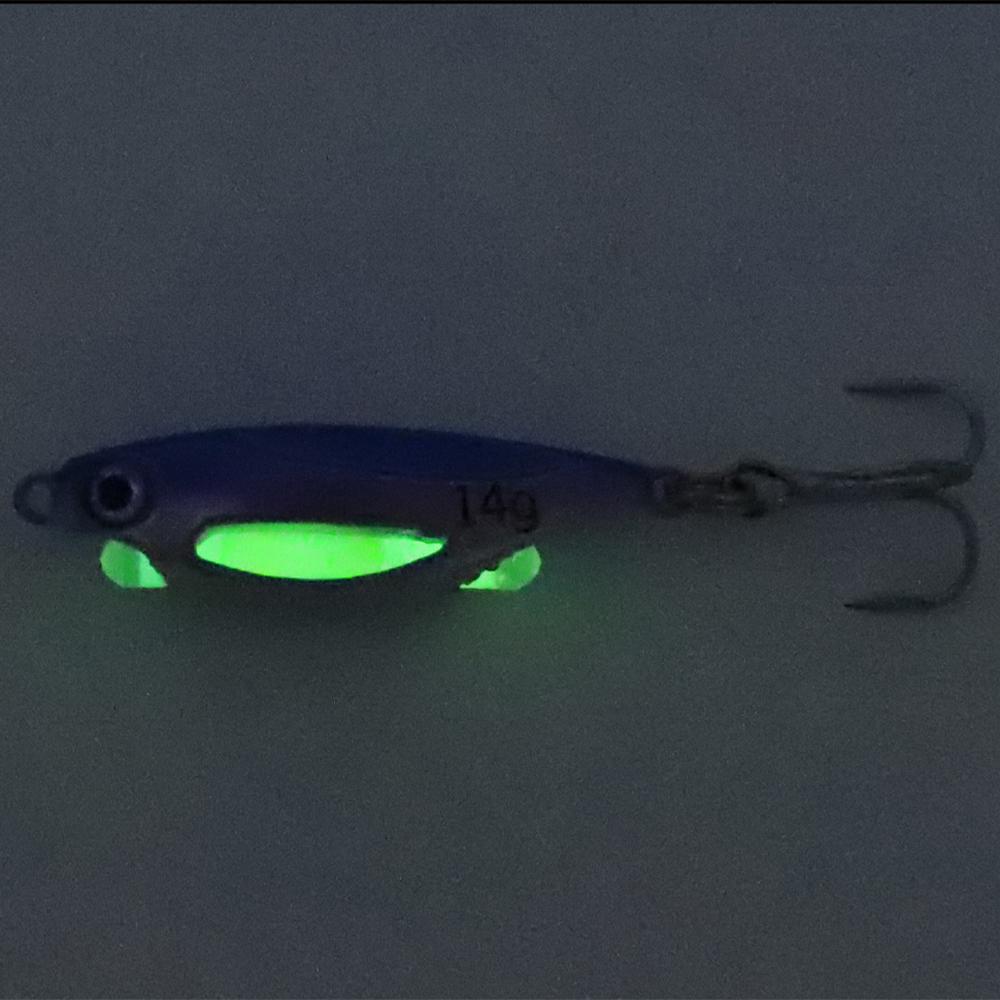 FTK 1 stücke Neue Erfindung Einsetzbarer Leuchtstab Vibrierender Angeljig 5g-20g, Eisfischköder Angelköder Leuchtender Köder Spinnfischköder