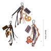 Handmade Alkaline Bread Keychain Pendant Sturdy Materials Lovely Bowknot Designs Accessory for Vehicle Interior Decoration