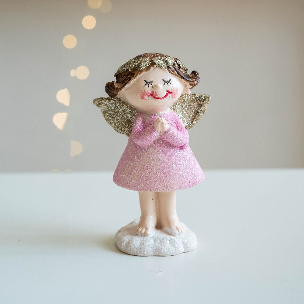 Mini Pink Girl Desktop Ornament Cartoon Frohe Weihnachten Dekorationen Zuhause Wohnzimmer Büro