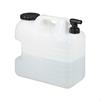 Relaxdays Water Jerrycan with Tap, BPA-free Plastic, Large Opening, Handle, 20 Liters, Black and White