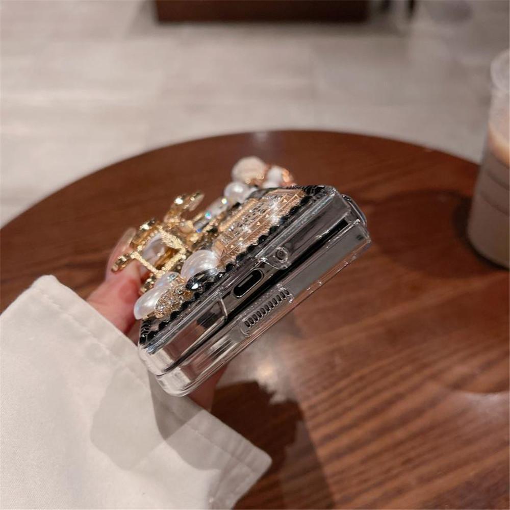 Exquisite Luxus DIY Diamant Anti-Drop Schutzhülle Für Samsung Galaxy Z Fold 7 6 5 4 3 2 Luxuriöser Strassstein Frau Telefon Celular Hülle