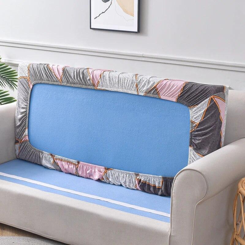 Geometrisch Bedruckte Elastische Sofasitzbezüge Sofabezüge Weicher Stretch-Schutz für Haustiere Geformte Sofas Chaiselongue-Abdeckungen