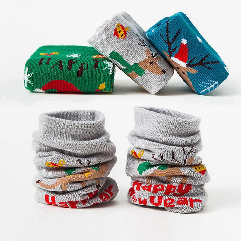 3 Pairs Kids Socks Children Boys Girls Cute Cartoon Pattern Socks Mid-tube Baby Socks