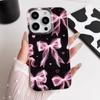 Pink love bow Phone Case For iPhone 17 17Air 16 15 14 13 12 11 Pro Max 14 15 16 Plus Matte Shockproof Soft Cover Funda