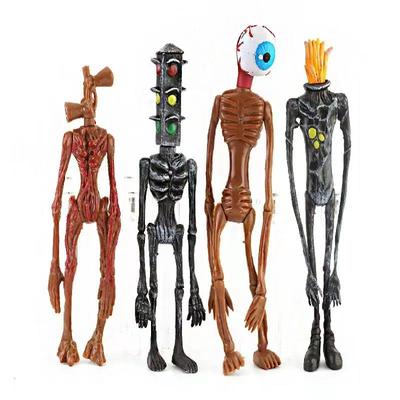 4Pcs Cartoon Anime Siren Head Action Model Figure Ingenious PVC Horror Sculpture With Light Glow For Children Collection Plaything Gift