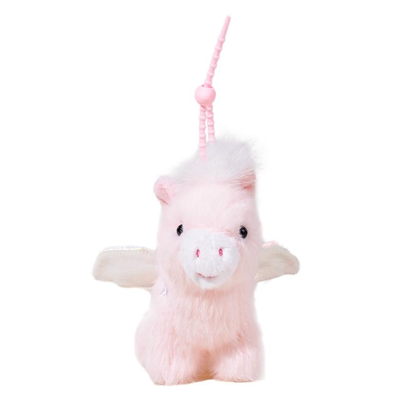 Plush Pony Angel Toy Keychain Soft Short Children Collectors Festival Doll Gift