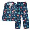 Women's Casual Fashion Christmas Print Long-Sleeve Top And Pants Homewear Set