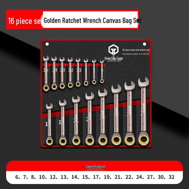 Gantuo 13mm Reversible Double-Headed Ratchet Wrench Set