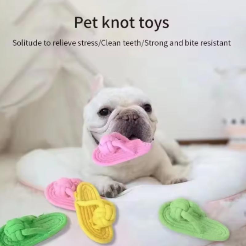 Hundekauspielzeug Baumwollpantoffel Seilspielzeug für kleine große Hunde Haustier Zähne Training Molare Spielzeuge Interaktives Hundespielzeug Hundezubehör