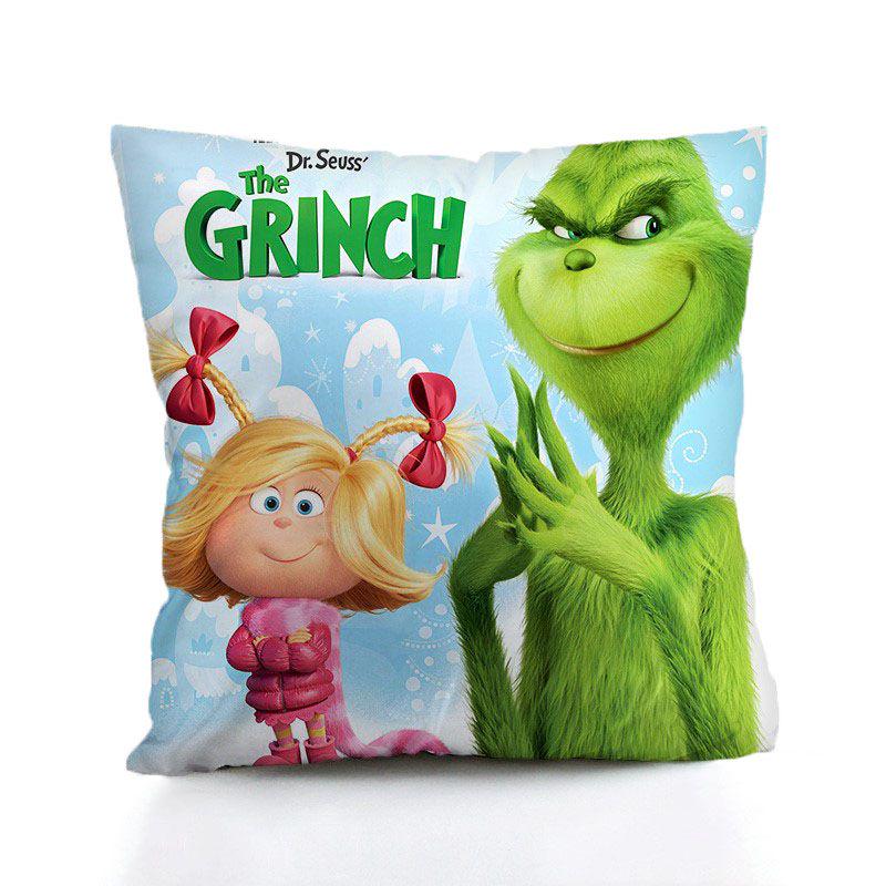 Cozy Grinch 3d Printing Christmas Pillow Case In Super Soft Peach Skin For Festive Sofa Decor
