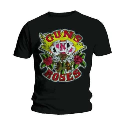 Guns N Roses Cards T-Shirt Black New XS