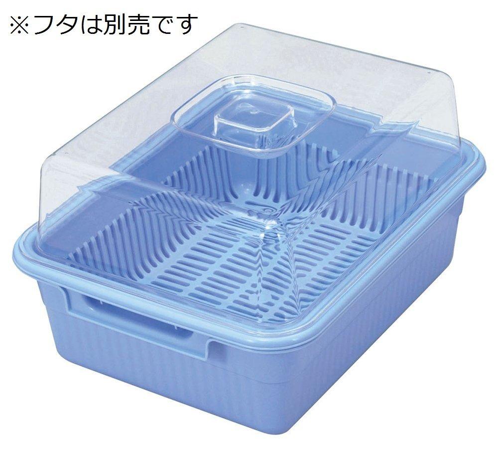 Tombo Colander and Tray Made in Width x Depth x Height Shinki Drainer, Set, Japan, 37.5 47.5 15.5cm, Blue, Assist, Gosei, No.1