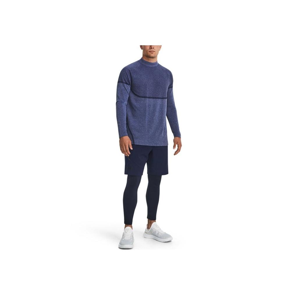 Under Armour Rush ColdGear Seamless Solid High Waist Three-Quarter Tights Men Tights Dark-Blue 1379284-410