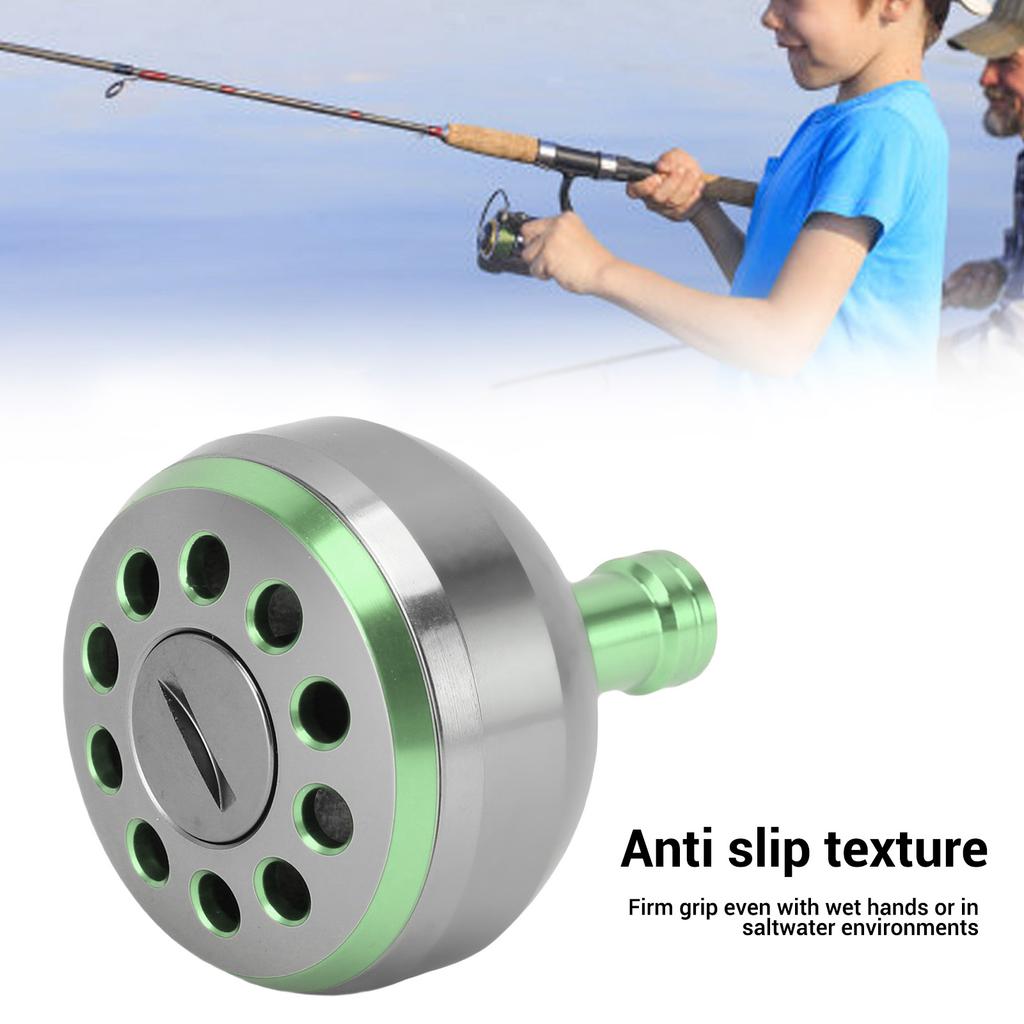 Fishing Reel Power Knob 38mm Aluminum Alloy Fishing Reel Replacement Handle Grip Fit for S A D Baitcasting Reel Modification Green