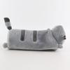 Anime Striped Chubby Gray Cat Plush Toy Pencil Case Student Cartoon Cute Cat Stationery Box Gift Storage Bag for Friends