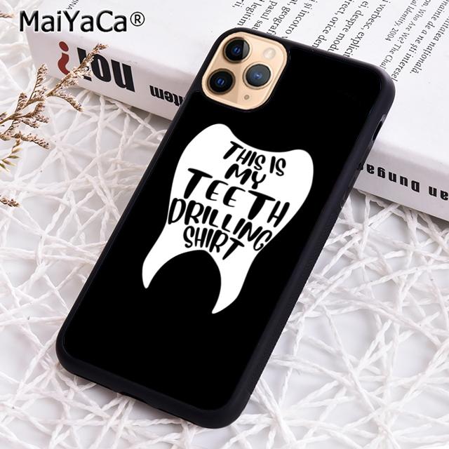 MaiYaCa Dentist Dental Crowned Teeth Phone Case For iPhone 17 Air 13 14 16 16e 15 pro max plus 11 12 shell coque