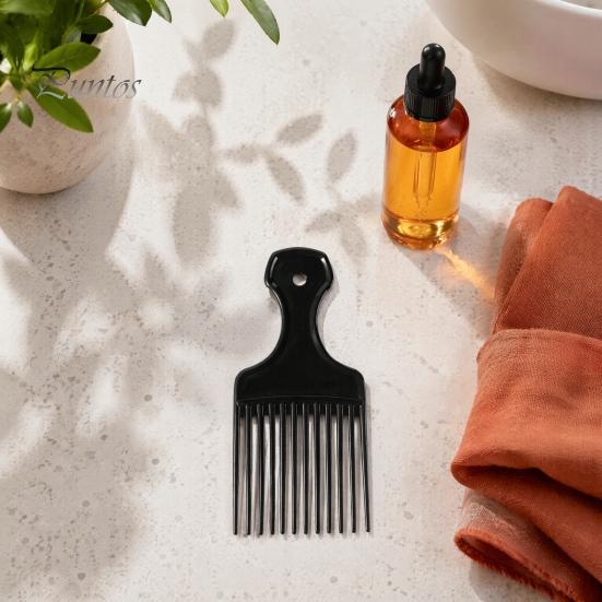 Pettine per Acconciatura Uomo Donna, Denti Larghi Sollevante Districante, Plastica Afro Riccio, Spesso