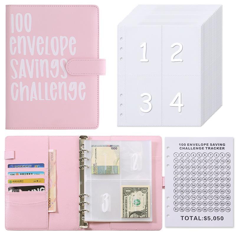 A5 Couple's 100-Day Savings Notebook with Insertable Binder